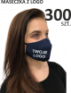 Masks with a logo, navy blue, 300 pieces