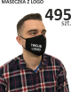 Advertising masks with logo, black, 495 pieces
