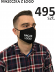 2Werbemasken mit Logo, schwarz, 495 Stück