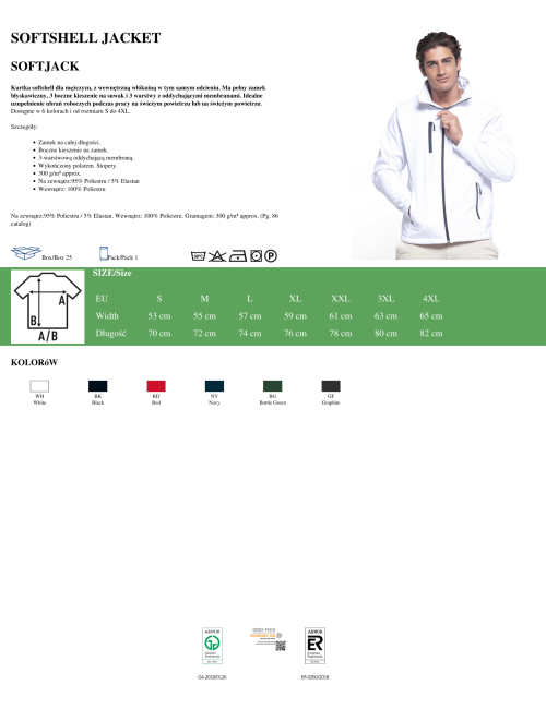 Softshell jacket graphite Jhk