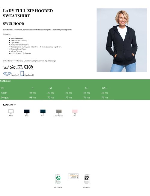 JHK Damen-Sweatshirt mit Firmenlogo für Mitarbeiter, Stickerei