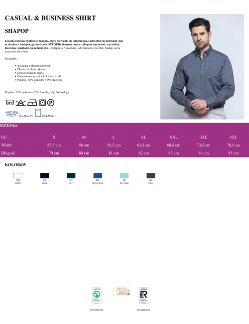 Men`s sha pop shirt navy Jhk