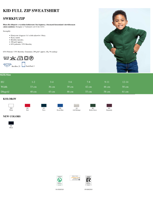 Herren-Sweatshirt mit durchgehendem Reißverschluss, rot, JHK