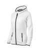 Dünnes Damen-Fleece mit Kapuze, schnell trocknend für den Sport, weißes Malfini