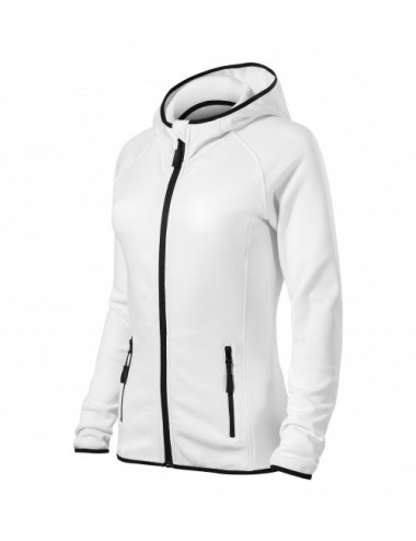 Dünnes Damen-Fleece mit Kapuze, perfekt für den Sport, Direct 418 White Malfini