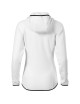 Dünnes Damen-Fleece mit Kapuze, schnell trocknend für den Sport, weißes Malfini