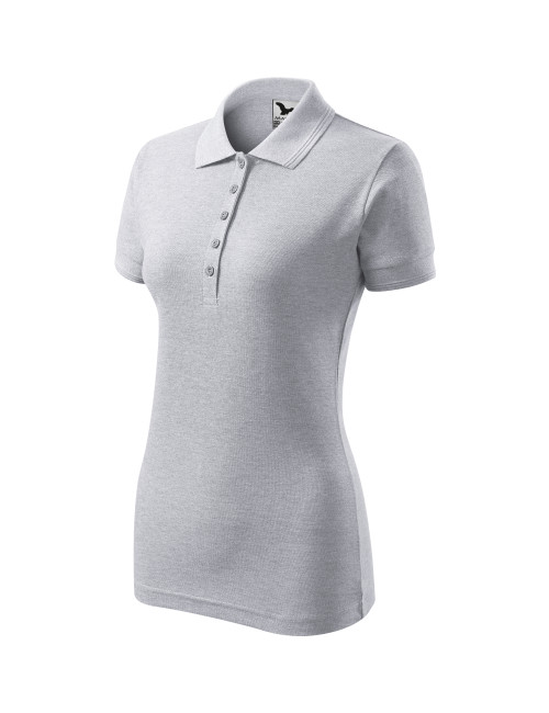 Damen Poloshirt Piqué Polo 210 Hellgrau Melange Adler Malfini