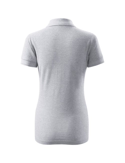 Damen Poloshirt Piqué Polo 210 Hellgrau Melange Adler Malfini
