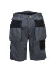 Pw3 holster pocket work shorts grey/black Portwest