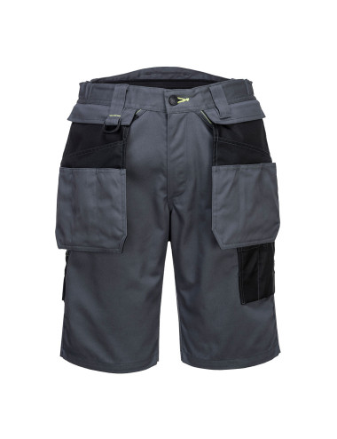 PW3 Arbeitsshorts mit Holstertaschen grau/schwarz Portwest