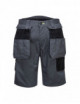 Pw3 holster pocket work shorts grey/black Portwest