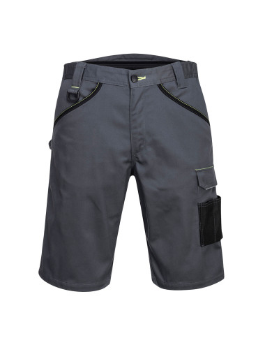 PW3 grau/schwarze Arbeitsshorts Portwest