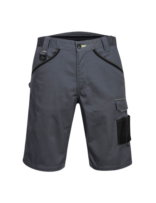 PW3 grau/schwarze Arbeitsshorts Portwest