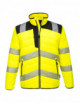 Hi-vis jacket pw3 baffle yellow/black Portwest