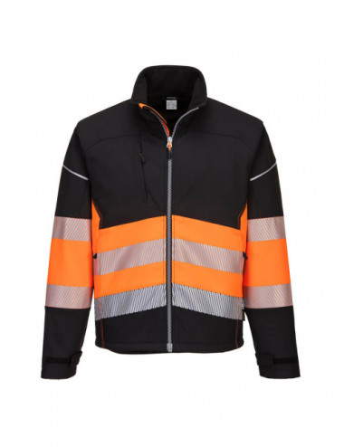 Hi-vis softshell jacket pw3 class 1 (3l) black/orange Portwest