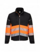 2Hi-vis softshell jacket pw3 class 1 (3l) black/orange Portwest