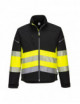 Hi-vis softshell jacket pw3 class 1 (3l) black/yellow Portwest