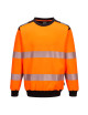 PW3 orange/schwarzes Warnsweatshirt Portwest