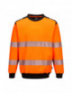 PW3 orange/schwarzes Warnsweatshirt Portwest