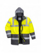 Yellow/grey traffic hi-vis contrast jacket Portwest