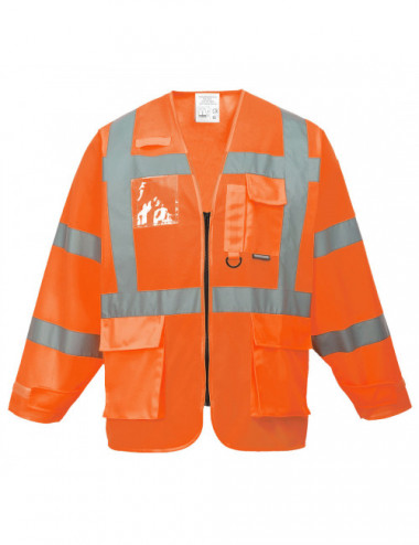 Executive safety vest with sleeves orange Portwest
