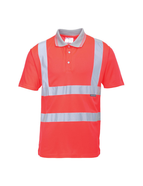 Hi-vis polo shirt red Portwest