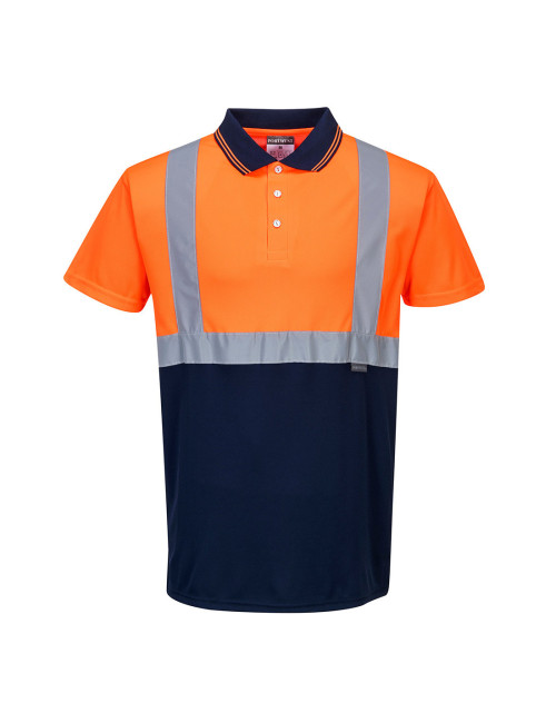Two-tone orange/navy hi-vis polo Portwest