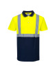 Two-tone hi-vis polo yellow/navy Portwest