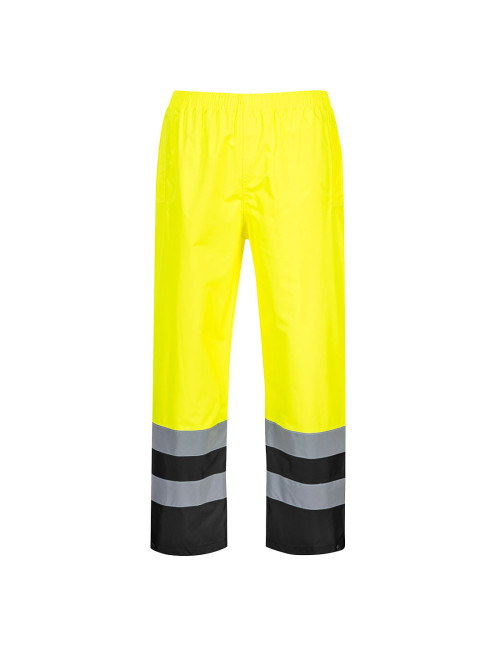 Traffic yellow/black bi-tone hi-vis trousers Portwest