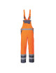 Kontrastierende Warn-Latzhose, nicht isoliert, orange/marineblau Portwest