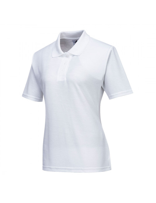 Weißes Portwest-Poloshirt für Damen
