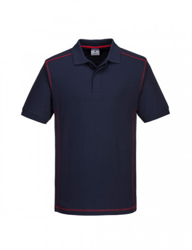 Two tone polo shirt navy/red Portwest