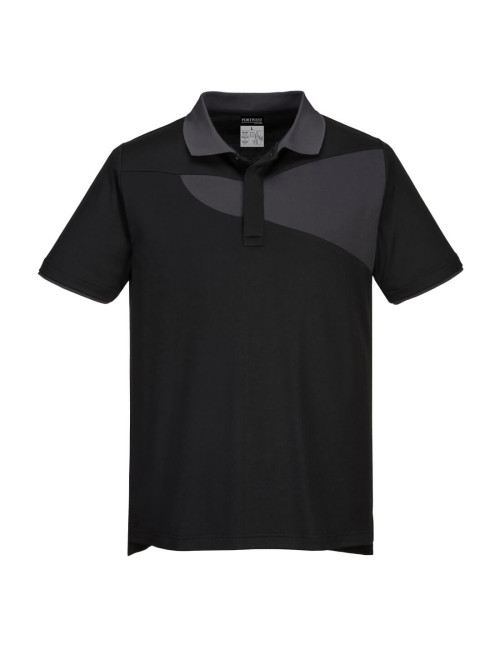 PW2 Poloshirt schwarz/grau Portwest