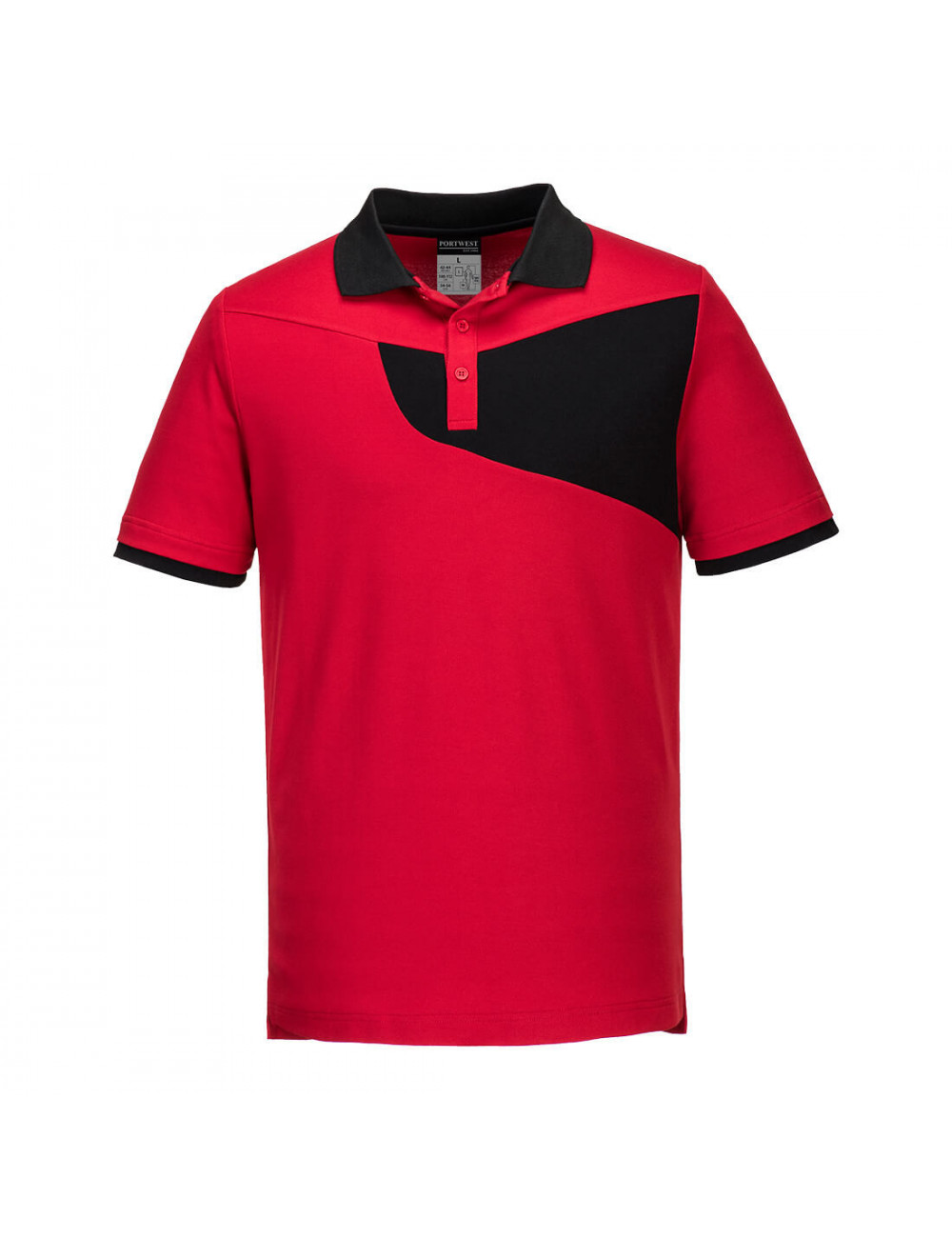 Koszulka polo pw2 czerwono/czarny Portwest