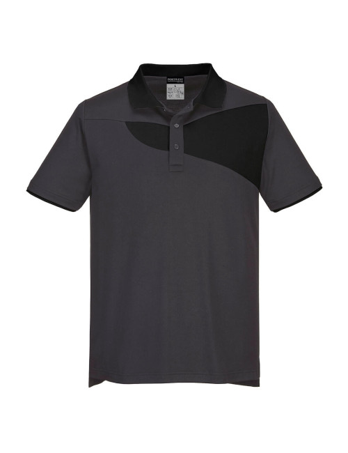 Pw2 polo grey/black Portwest
