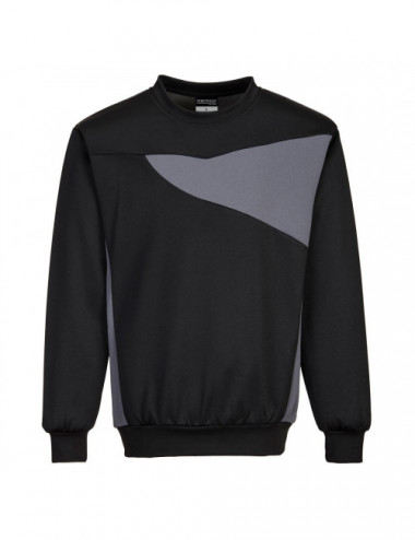 PW2-Sweatshirt mit Rundhalsausschnitt, schwarz/grau Portwest