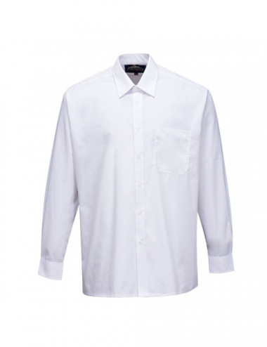 Klasyczna koszula z długimi rękawami biały Portwest