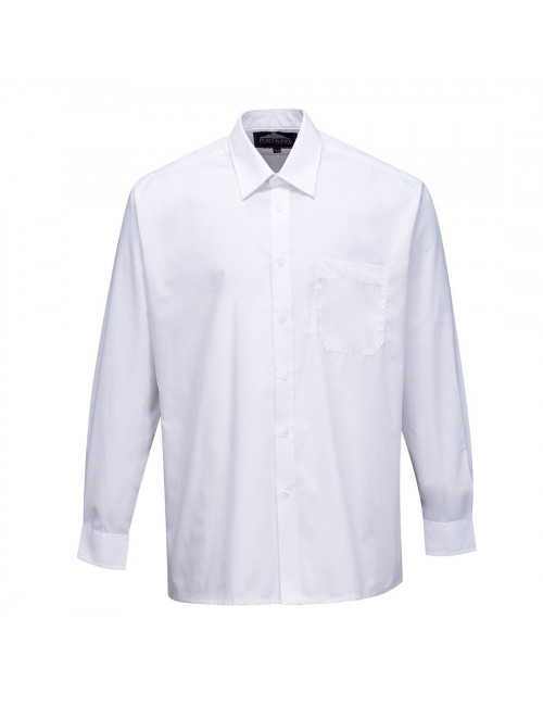 Klasyczna koszula z długimi rękawami biały Portwest