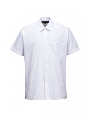 Portwest Klasyczna koszula z krótkimi rękawami Biały