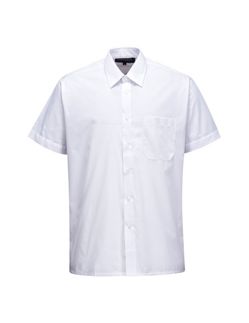 Klasyczna koszula z krótkimi rękawami biały Portwest