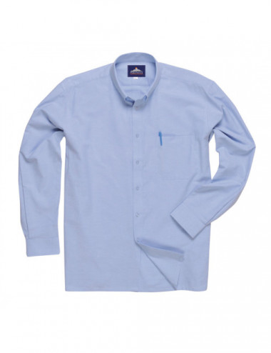 Easy iron long sleeve oxford shirt blue Portwest