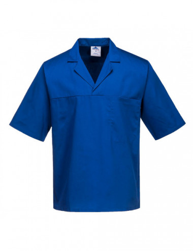 Bluza piekarza z krótkimi rękawami royal niebieski Portwest