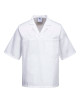 Short sleeve baker`s sweatshirt white Portwest