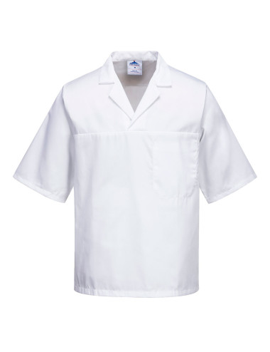 Short sleeve baker`s sweatshirt white Portwest