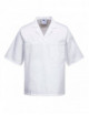 Bluza piekarza z krótkimi rękawami biały Portwest