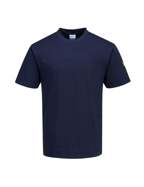 Antistatic esd t-shirt navy Portwest