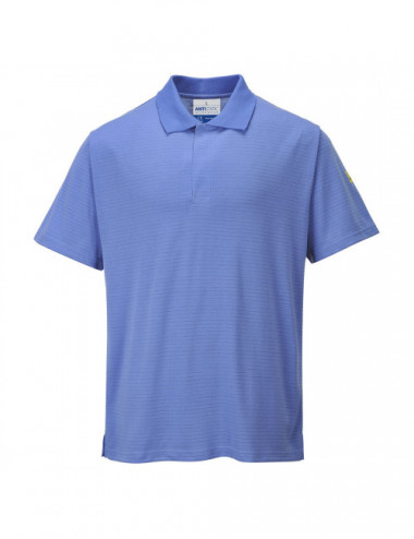 Antystatyczna koszulka polo esd niebieski hamilton Portwest