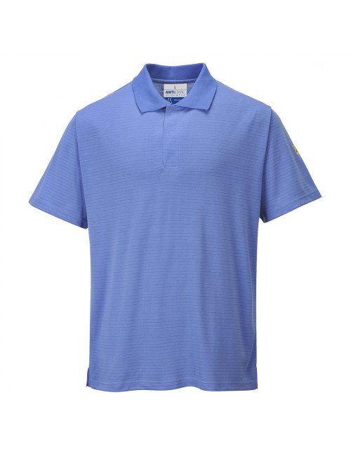 Antystatyczna koszulka polo esd niebieski hamilton Portwest