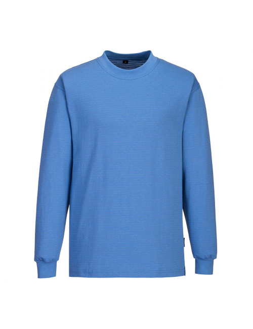 Esd antistatic long sleeve t-shirt hamilton blue Portwest