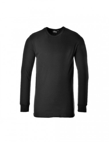 Schwarzes Portwest-Langarm-T-Shirt